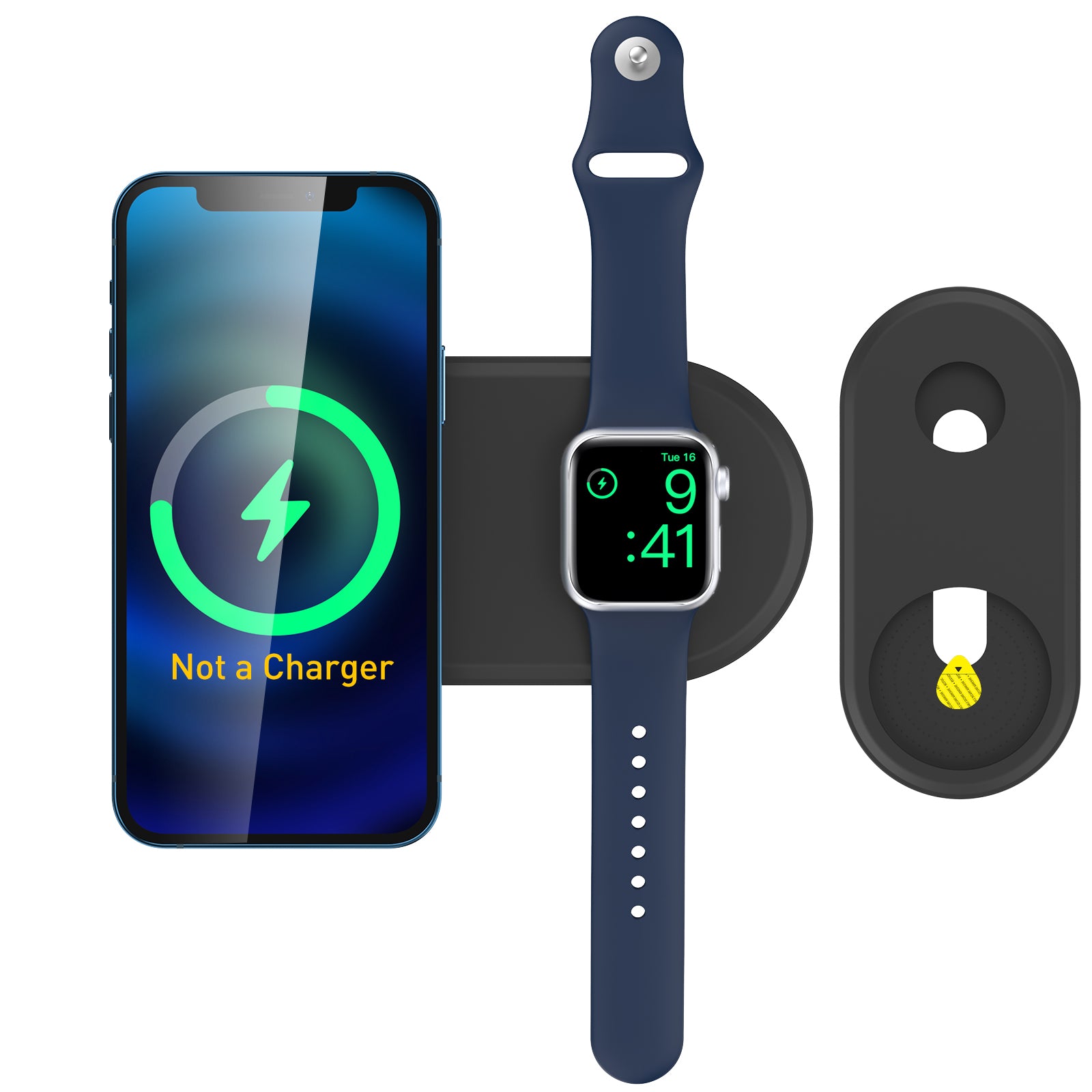 AHASTYLE PT135 2-in-1 Smart Watch Cell Phone Charger Silicone Case Compatible with MagSafe Charger Mat Charging Dock Protector AHASTYLE PT135 2-in-1 Smart Watch Cell Phone Charger Silicone Case Compatible with MagSafe Charger Mat Charging Dock Protector